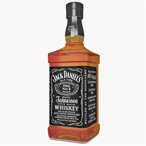 3ds max bottle whiskey jack daniels