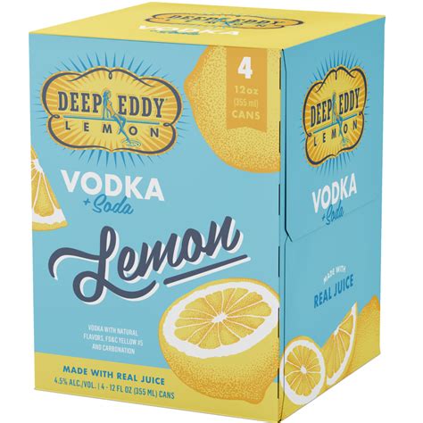 Deep Eddy Rtd Vodka And Soda Lemon 4 Pk Cans