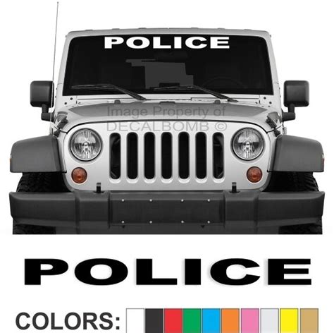 Police Windshield Decal Sticker Turbo Car Truck Diesel Race Atv Cop