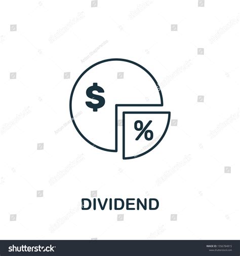 Dividend Icon Outline Style Thin Line Stock Vector Royalty Free