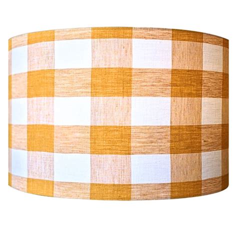Mustard Gingham Linen Lamp Shade Temple And Webster