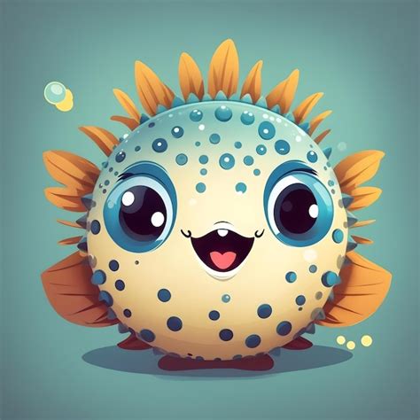 Premium AI Image Pufferfish Illustration Ai Generative