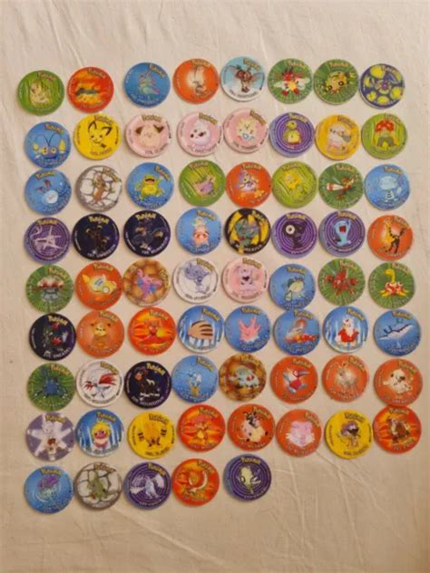 Pokemon Johto Tazos Holographic D Pogs Flips Full Set Eur