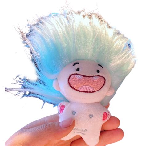 15cm Stuffed Naked Doll Colorful Mess Hair Deciduous Teeth 12