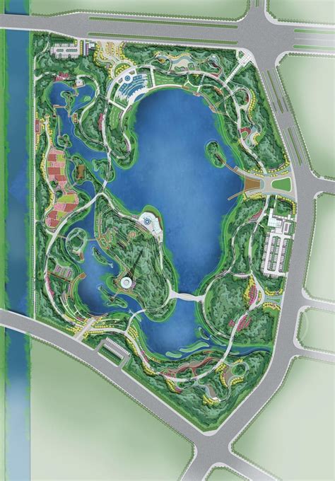 Landscape Architecture Plan Landscape Design Plans Landscape Concept Lake Landscape