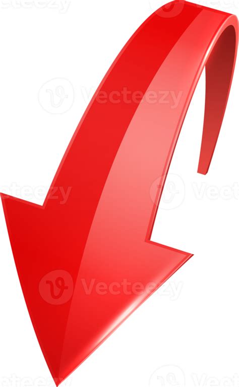 3D Curve Red Arrow 11356778 PNG