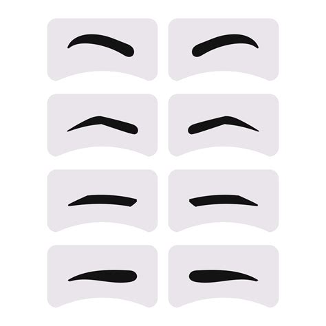 Eyebrow Stencils Kit 16 Free Pdf Printables Printablee Worksheets