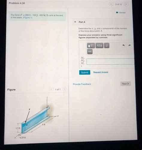 Solved Problem Of Review The Force F I Chegg