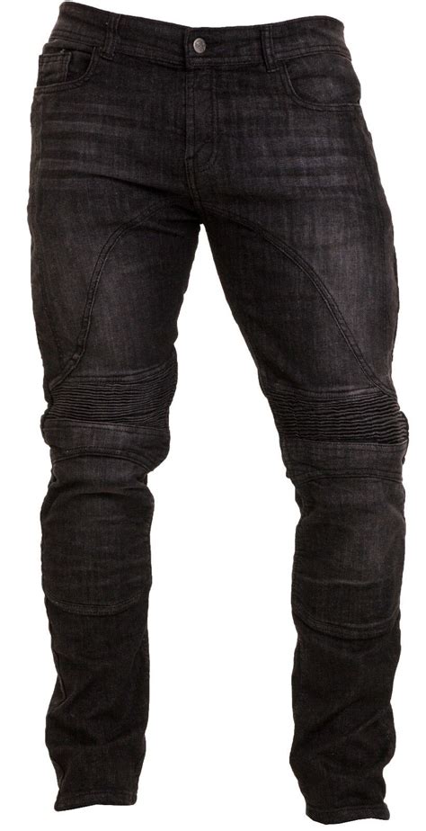 Motorbike Pants Mens Stretch Panel Motorcycle Armoured Jeans Protective