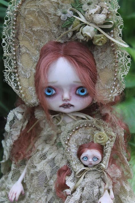 Ooak Art Doll Victorian Horror Ghost Faux Broken Doll Lil Poe A Gibbons