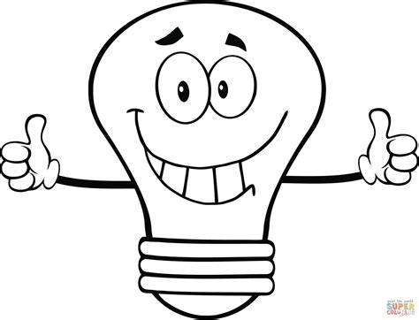 Light Bulb Coloring Pages Clipart Best