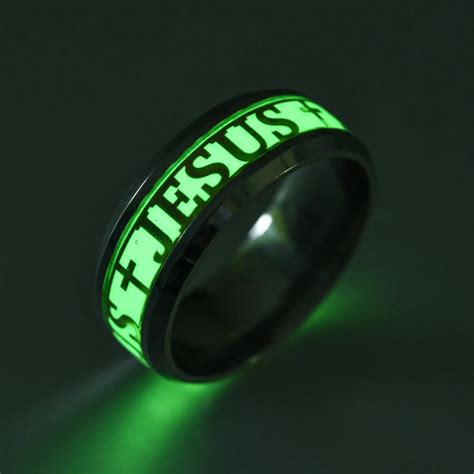 Jesus Ring For Men Women Stainless Steel Cross Christian Religious