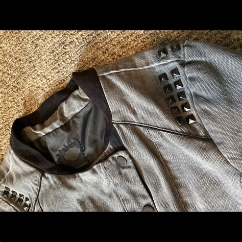 Harley Davidson Cropped Style Stud Jacket Med Gem