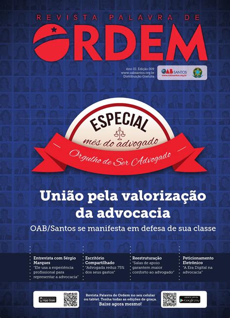 Revista Palavra de Ordem 10ª Edição by OAB Santos Issuu