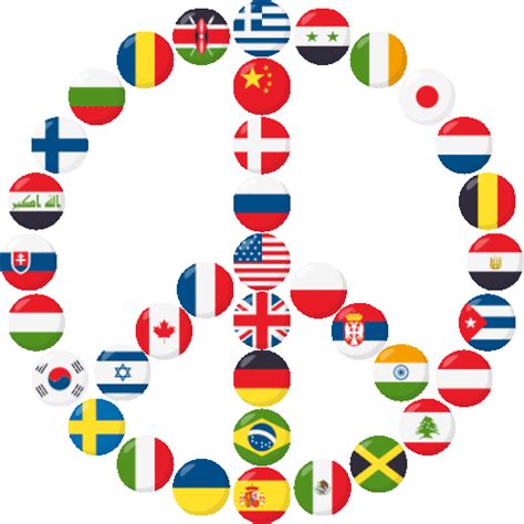 World Flag Peace Sign Joypixels Sticker World Flag Peace Sign Peace