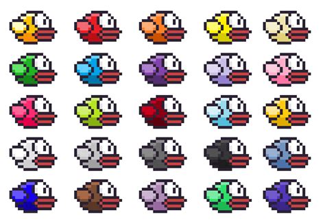 Rainbow Flappy Birds Pixel Art By Stanleyjo On Deviantart