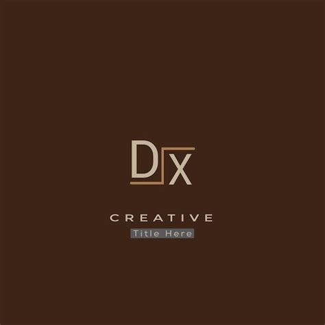 Logotipo De Letras Elegantes Modernas Iniciais DX Vetor Premium