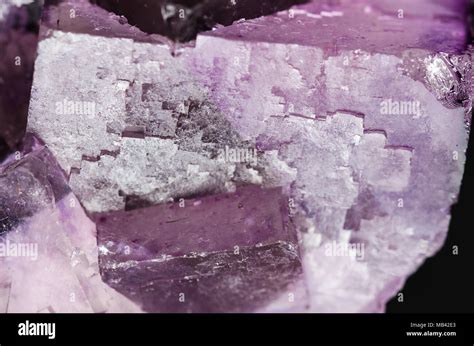 Fluorite Surface Closeup Cubic Crystals Of Fluorspar A Mineral Form