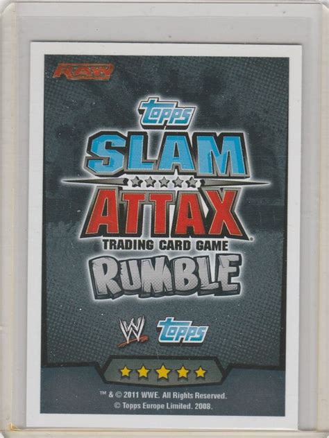 2011 Topps WWE Slam Attax Rumble Champion Foil The Miz EBay