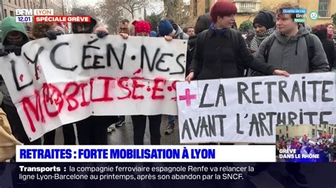 Grève contre la réforme des retraites une forte mobilisation à Lyon