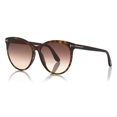 Tom Ford Maxim Sunglasses Occhiali Da Sole Cat Eye Havana Scuro