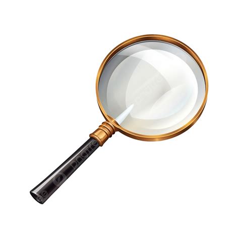 Realistic Magnifying Glass Clip Art Magnifying Glass Instrument Png