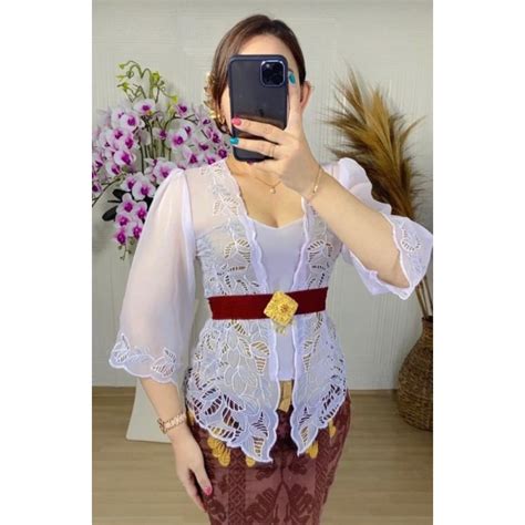 Jual Kebaya Jadi Bordir Bali Murah Terlaris Terbaru Motif Daun Kebaya