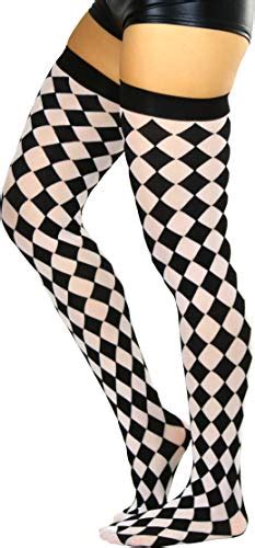 Ignite The Celebration With Tobeinstyle Womens Checkered Thigh Hi