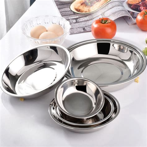 Conjunto Tigelas De Inox Vasilha Redonda Bacia Saladeira Relimax