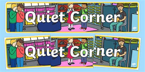 Free 👉 Quiet Corner Display Banner Professor Feito