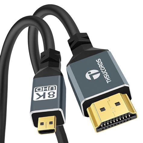 Thsucords Ultratunn K K Mikro Hdmi Kabel M Flexibel Mjuk Smal Micro