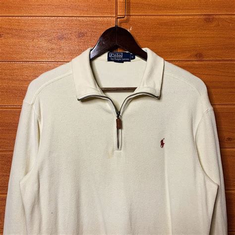 Ralph Lauren Quarter Zip Cream Mens Fashion Tops And Sets Tshirts