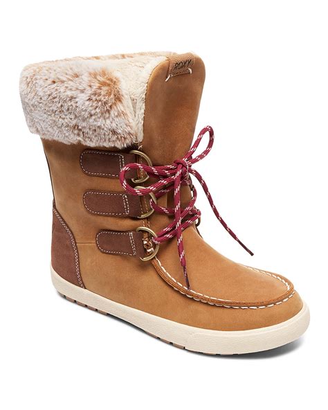 Roxy Womens Rainier Snow Boots Tan Surfstitch