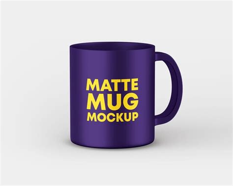 premium psd matte mug mockup