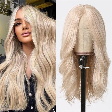 Amazon Allbell Long Wavy Blonde Lace Front Wig For Women Natural