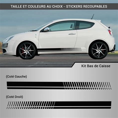 Kit Stickers Bas de Caisse Bandes Racing Déco