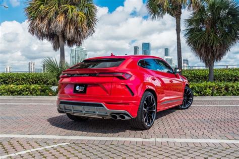 Rent A Lamborghini Urus Red Blustreet Miami Exotic Car Rentals