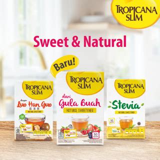 Jual Tropicana Slim Sweetener Stevia Sachet Pemanis Alami Untuk