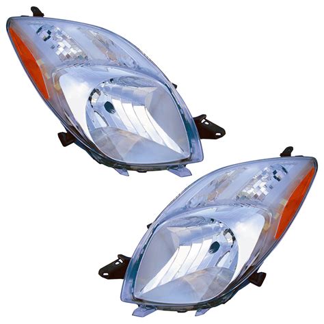 Toyota Yaris Headlight Assembly Pair Oem And Aftermarket Replacement Parts