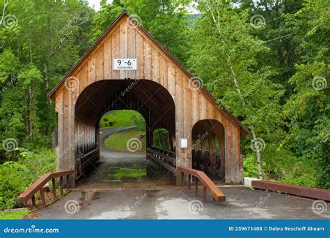 Wooden Covered Bridge Stock Photo Image Of Landmark 239671408
