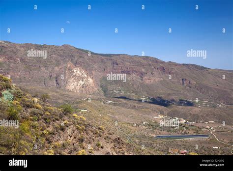 Gran Canaria March View From An Old Hiking Path Camino De La Plata