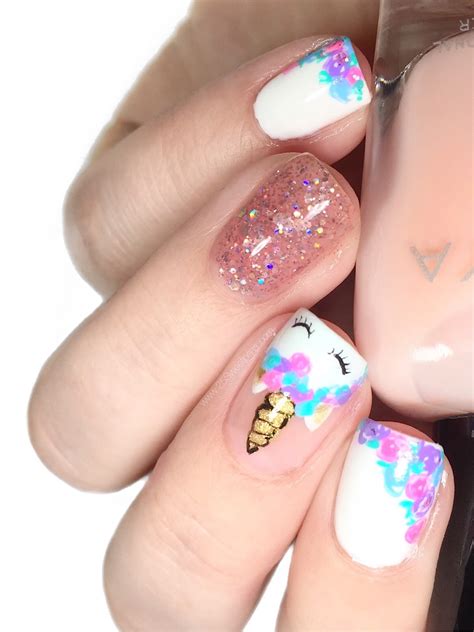 Unicorn Nail Art Tutorial Digital Dozen Mythical Creatures