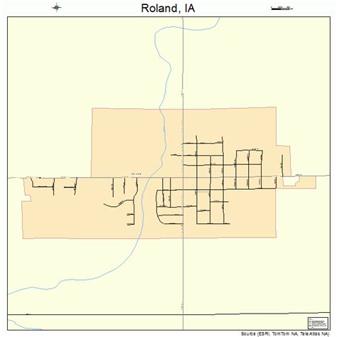 Roland Iowa Street Map 1968475