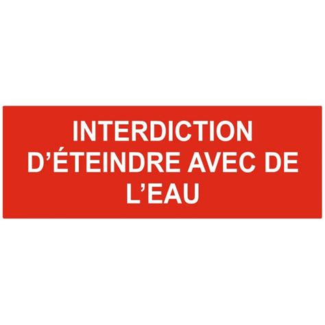 Panneau Interdiction D Teindre Avec De L Eau Signal Tique Sticker