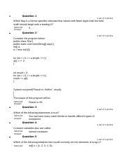 CSIS 212 Quiz 5 Arrays Docx Question 1 1 Out Of 1 Points Which Flag