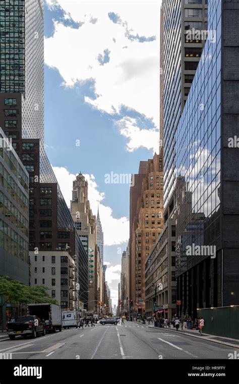 Skyscrapers On Either Side Street Hi Res Stock Photography And Images