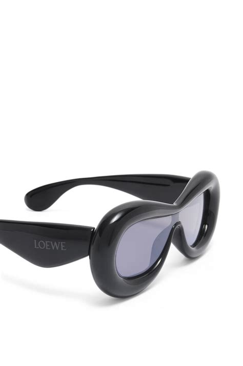 Inflated Mask Sunglasses In Acetate Black Loewe