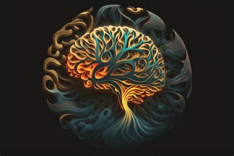 premium ai image abstract artistic mind  art  brain