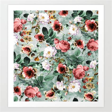 Rpe Seamless Floral Pattern I Art Print By Rizapeker Society6