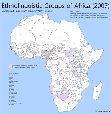 Map Of Ethnolinguistic Groups Of Africa By Umeatstewbox Rmaps